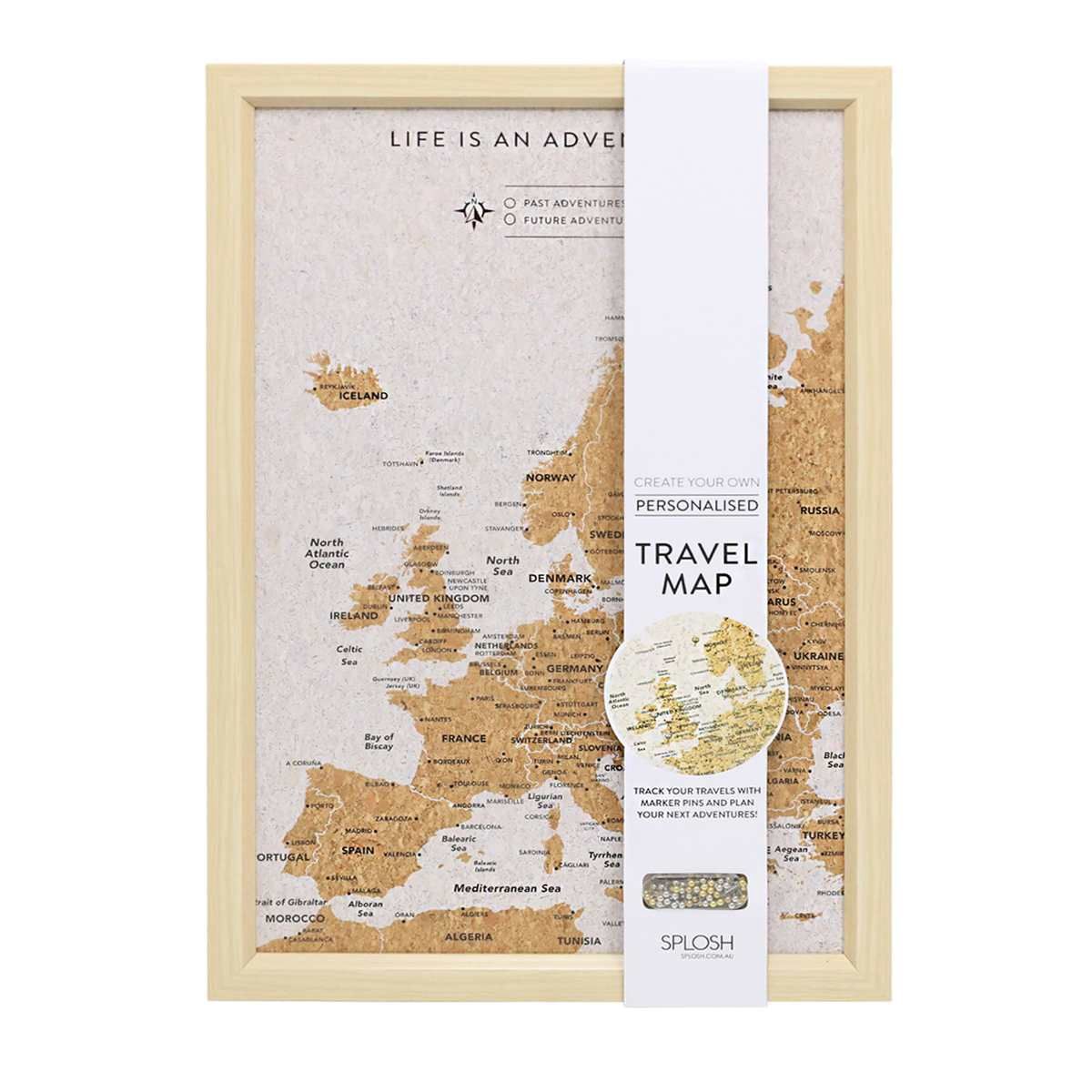 TVB18 - FRAMED MAP OF EUROPE