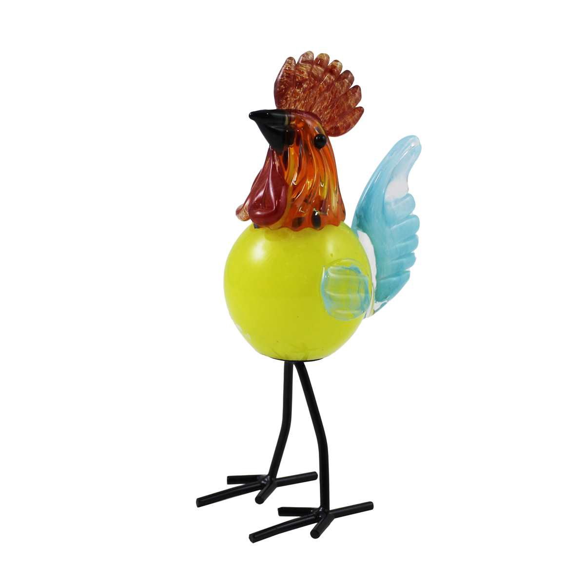 FIN78YL - HANDMADE GLASS ROOSTER
