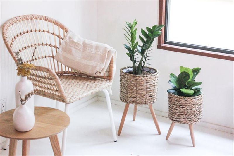 SUB183S - BRAIDED GRASS PLANTER SET/2
