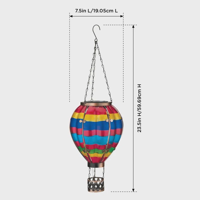 12763 - HOT AIR BALLOON SOLAR LANTERN