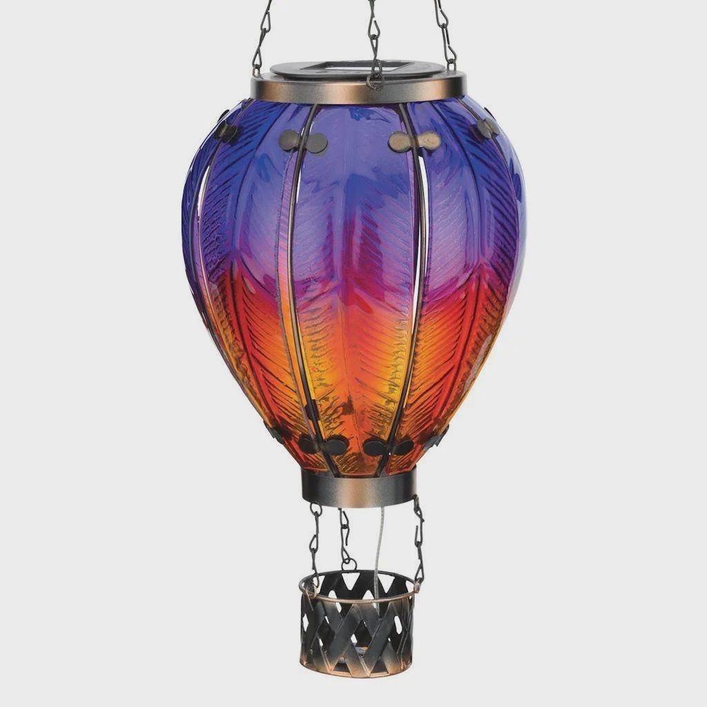 12764 - HOT AIR BALLOON SOLAR LANTERN