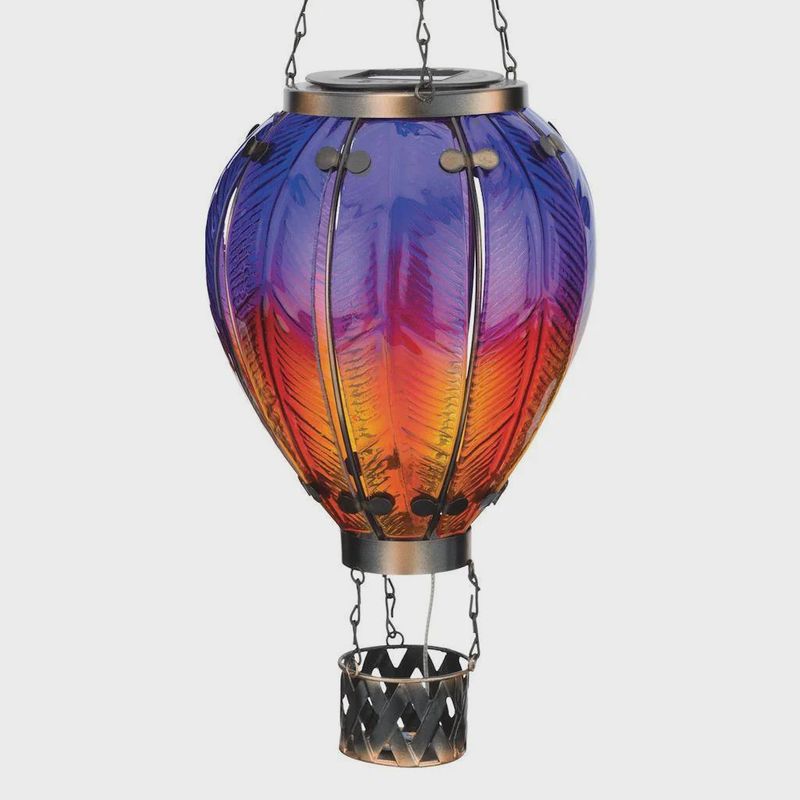 12764 - HOT AIR BALLOON SOLAR LANTERN