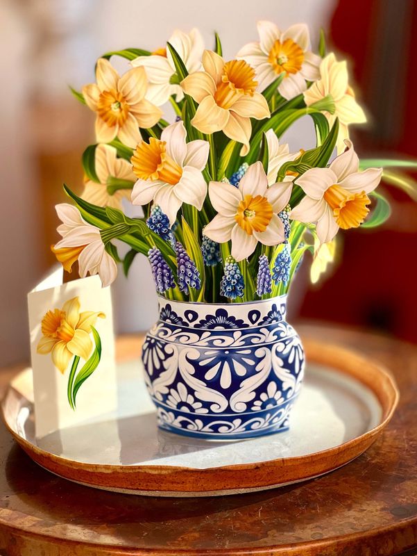 327-3703 - POP-UP FLOWER BOUQUET - ENGLISH DAFFODILS