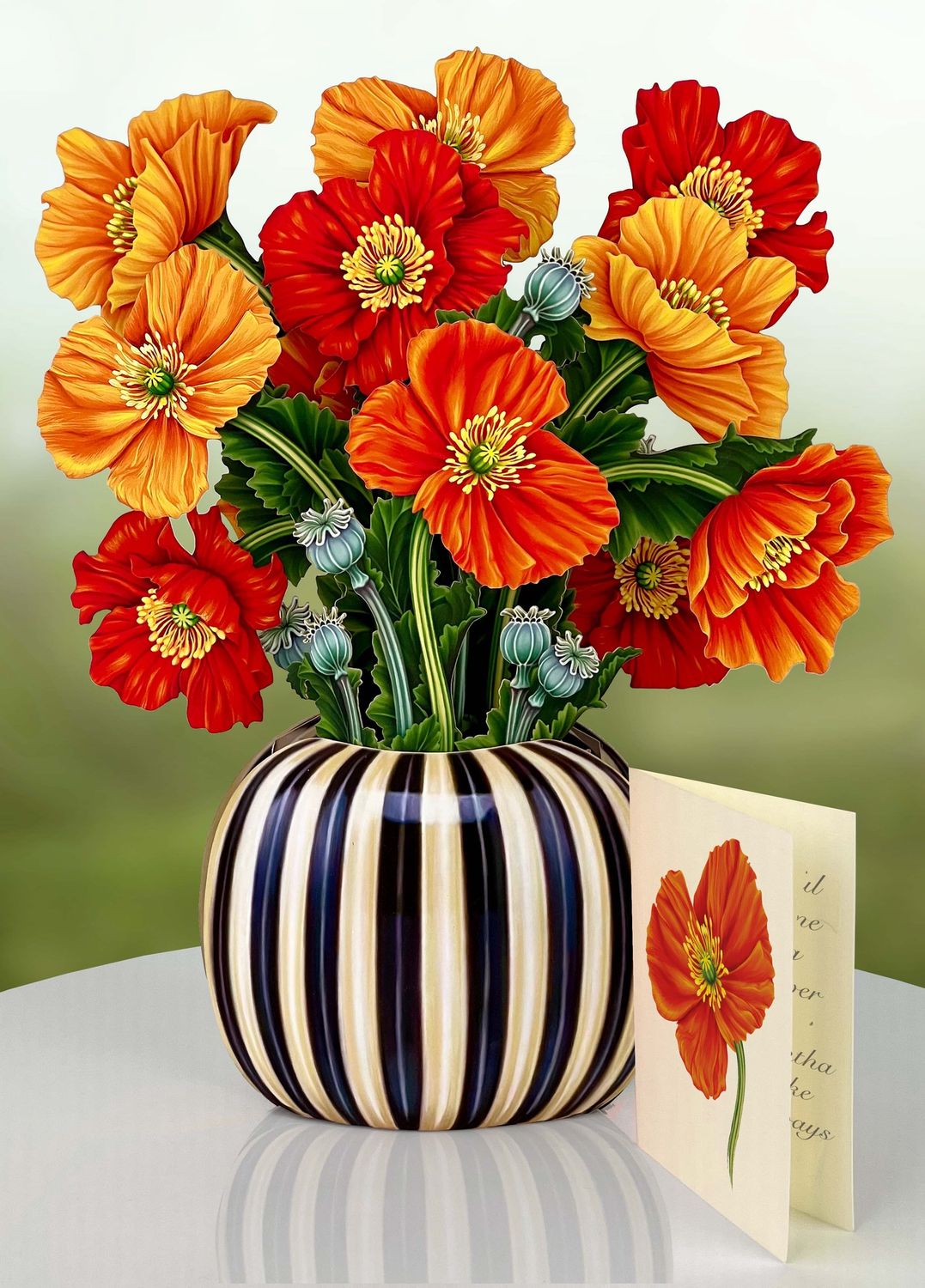 327-3722 - POP-UP FLOWER BOUQUET - FRENCH POPPIES