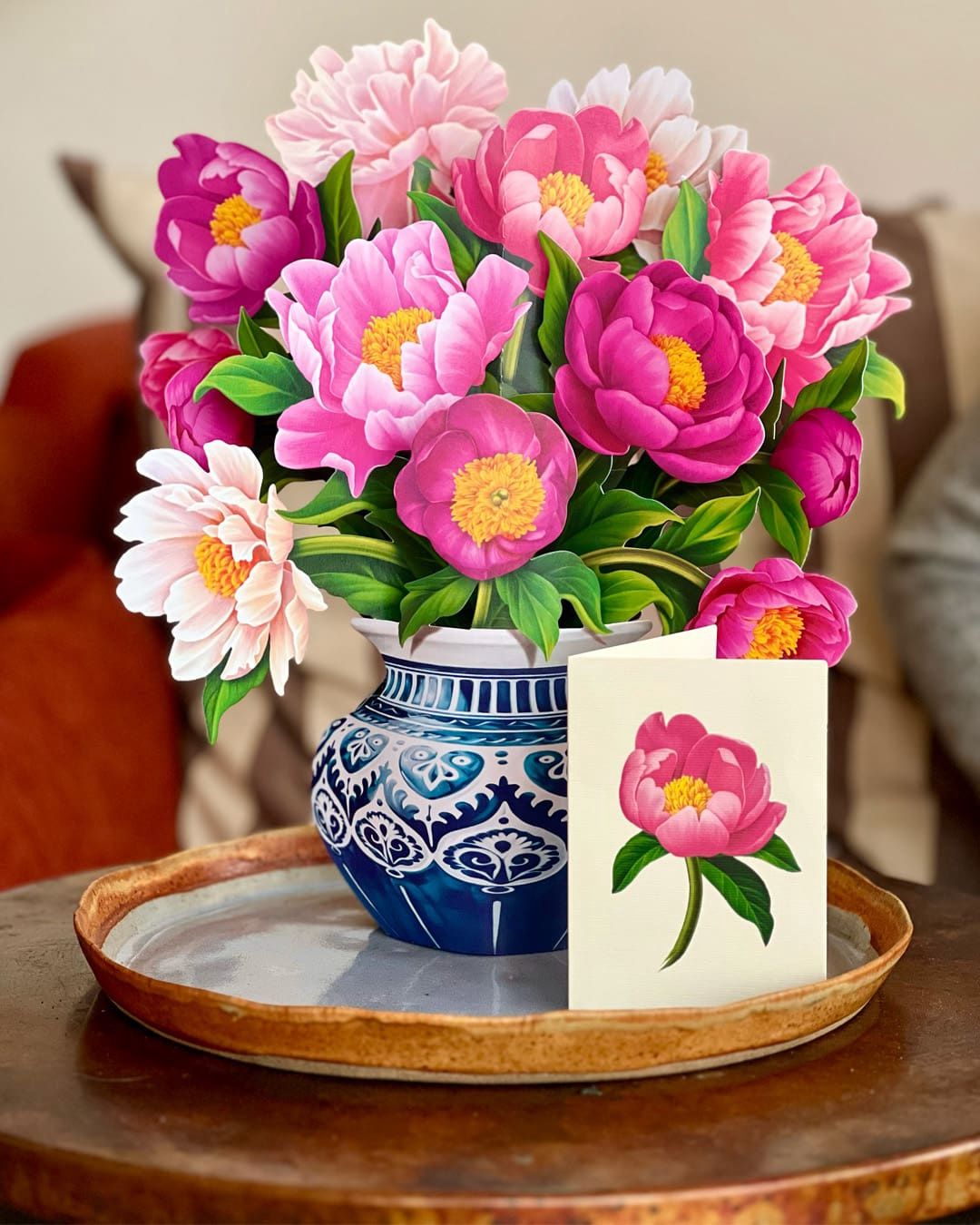 327-3733 - POP-UP FLOWER BOUQUET - PEONY PARADISE