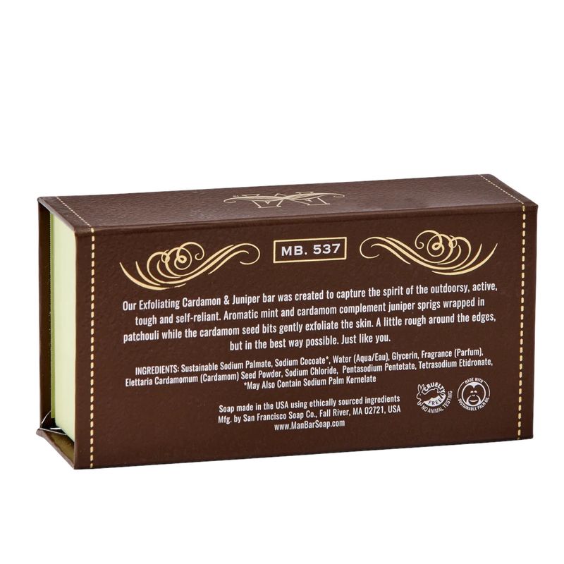 MAN BAR - EXFOLIATING CARDAMOM + JUNIPER