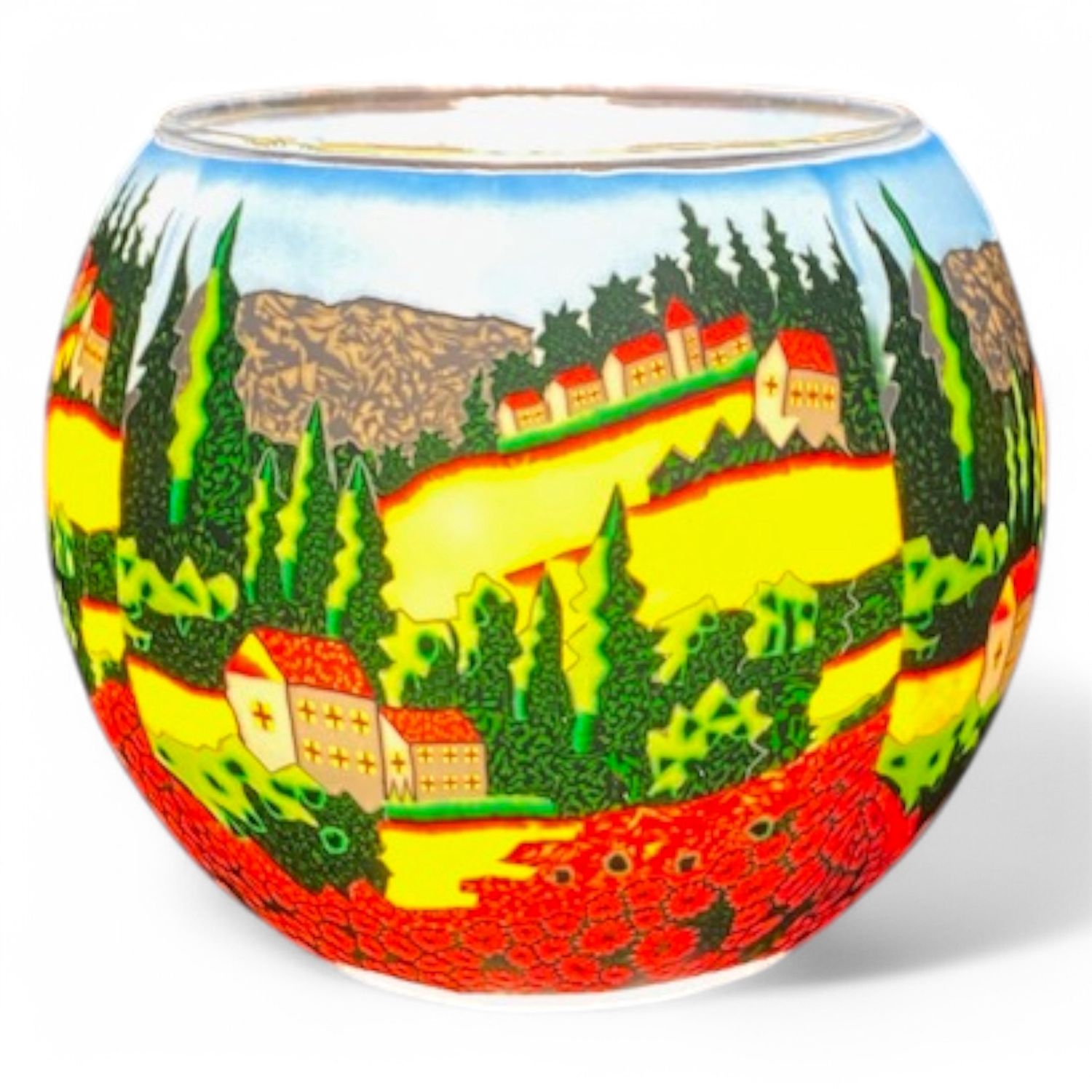 165010 - BENAYA LIGHT GLASS - POPPY FIELDS