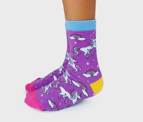 3541 - KIDS&#39; SOCKS- RAINBOWS AND UNICORNS