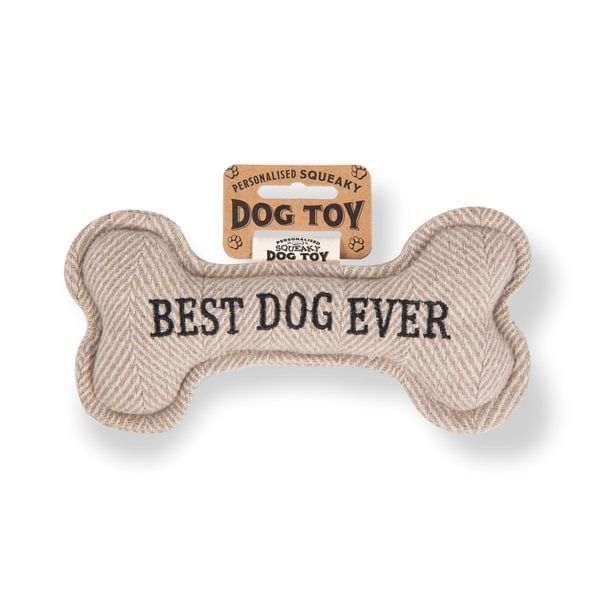SQUEAKY DOG BONE, NAME/TEXT: BEST DOG EVER