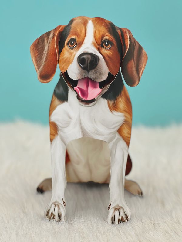 327-1002 - POP-UP PET CARD - BEAGLE