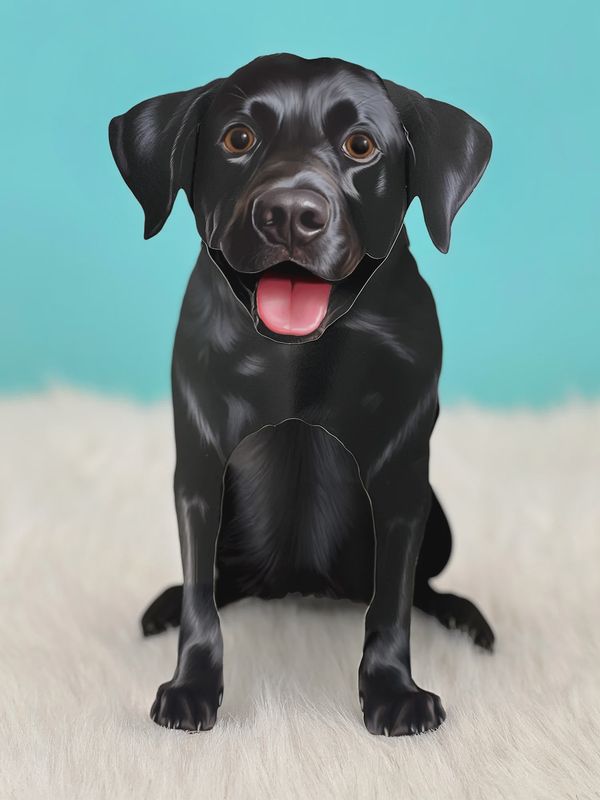 327-1003 - POP-UP PET CARD - BLACK LABRADOR