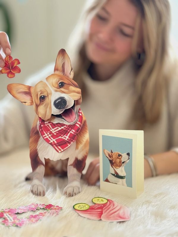327-1004 - POP-UP PET CARD - CORGI