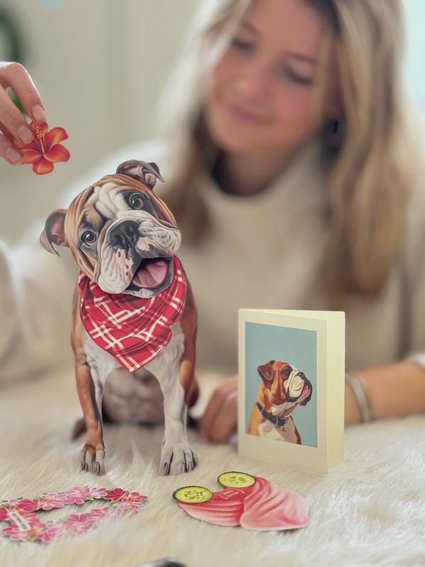 327-1006 - POP-UP PET CARD - ENGLISH BULLDOG