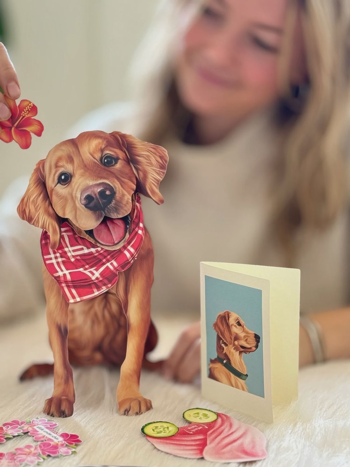 327-1009 - POP-UP PET CARD - GOLDEN RETRIEVER