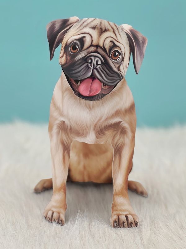 327-1007 - POP-UP PET CARD - PUG