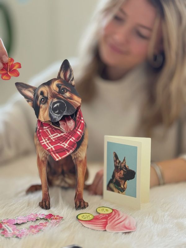 327-1012 - POP-UP PET CARD - GERMAN SHEPHERD