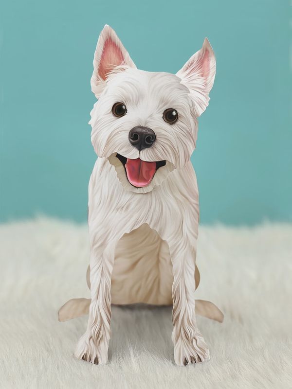 327-1010 - POP-UP PET CARD - WESTIE