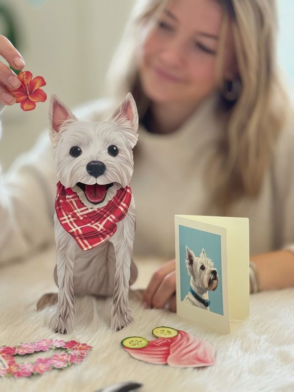327-1010 - POP-UP PET CARD - WESTIE