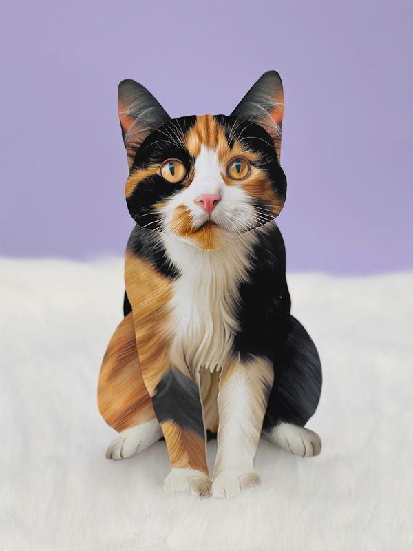 327-1017 - POP-UP PET CARD - CALICO CAT