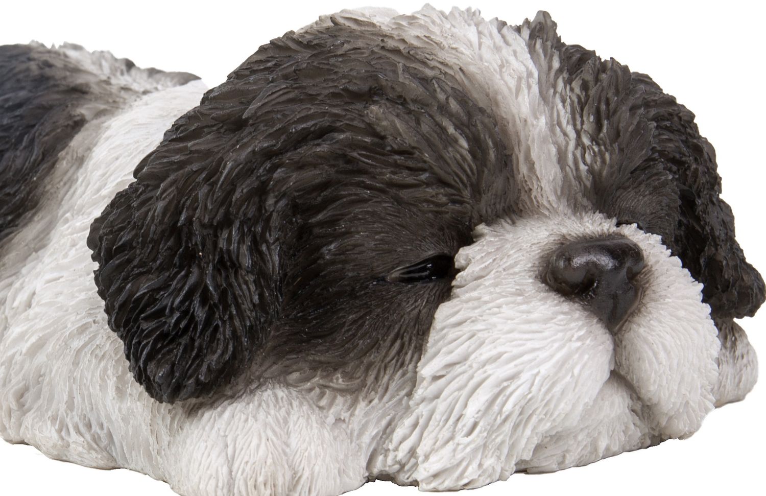 87710-J - SHIH TZU PUPPY SLEEPING - BLACK/WHITE / 2.36&quot; H
