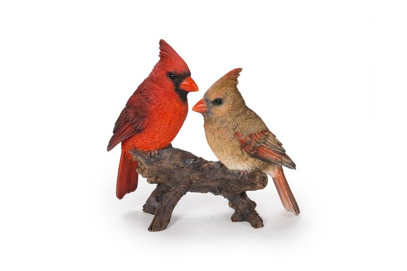 87758-N - CARDINALS ON STUMP
