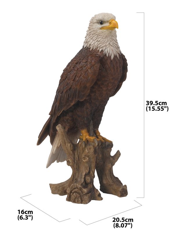 87700-M - BALD EAGLE ON STUMP / 15.5" H