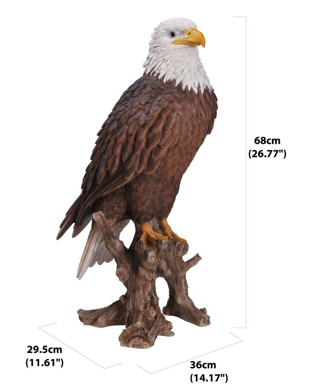 87700-L - BALD EAGLE ON STUMP / 26.8" H