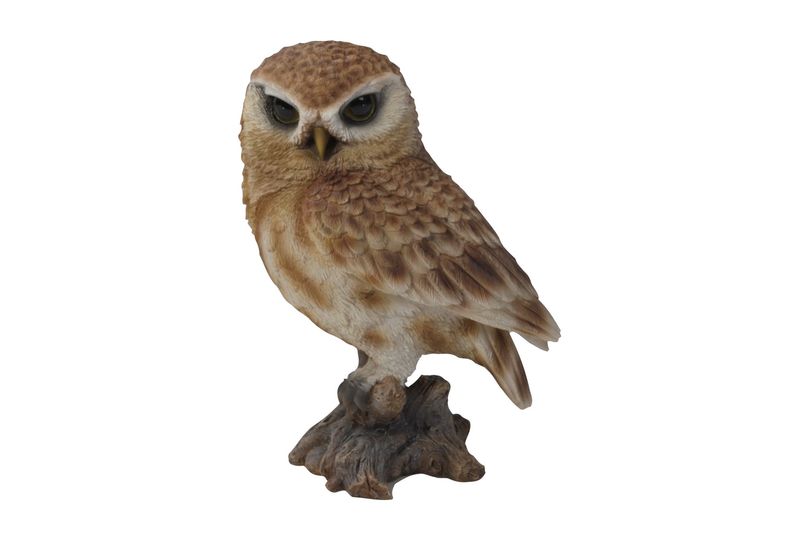87767-A - BROWN OWL ON STUMP / 6&quot; H