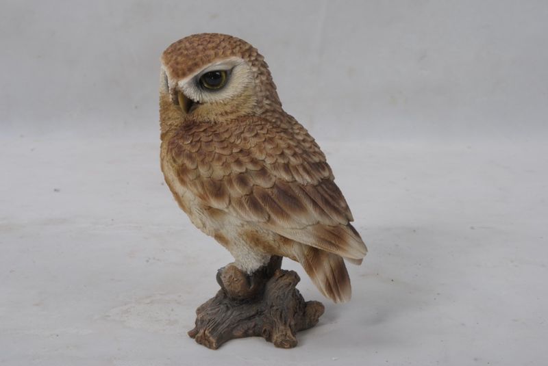 87767-A - BROWN OWL ON STUMP / 6" H