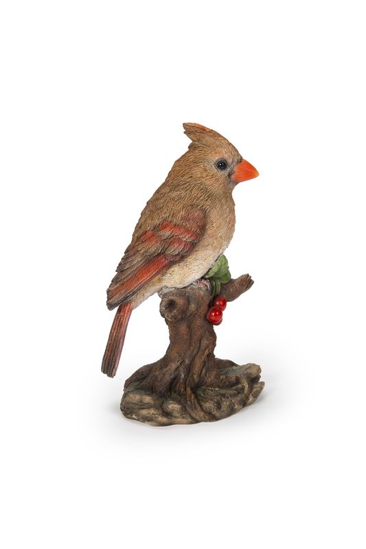 87758-O - FEMALE CARDINAL ON STUMP