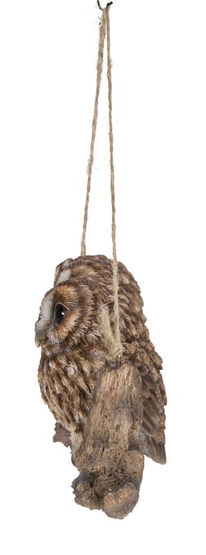 87673-E - HANGING BABY OWLS ON BRANCH / 4.72" H