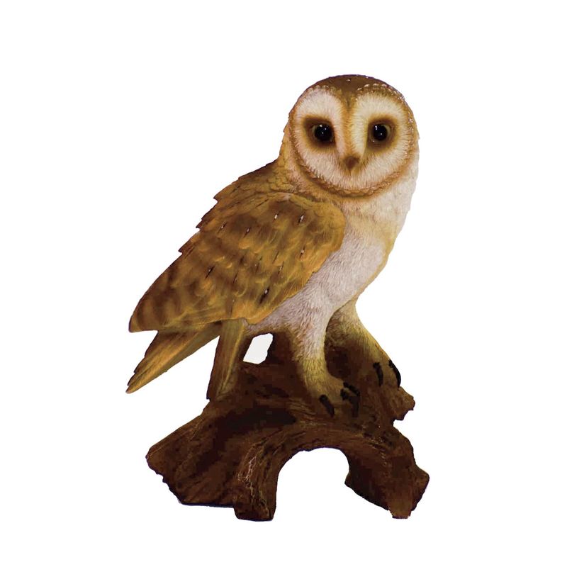 87767-E - BARN OWL ON STUMP / 7.25&quot; H