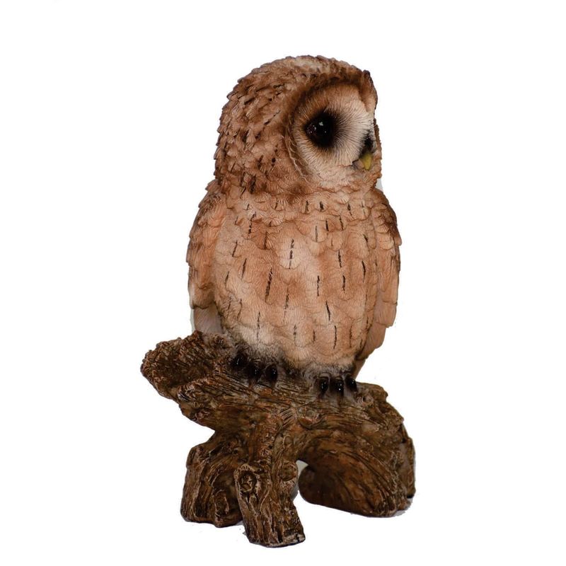 87767-D - TAWNY OWL ON STUMP / 6.75" H