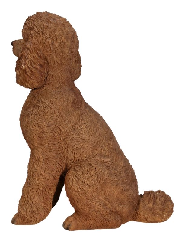 87804-BR - POODLE SITTING / 19.01" H