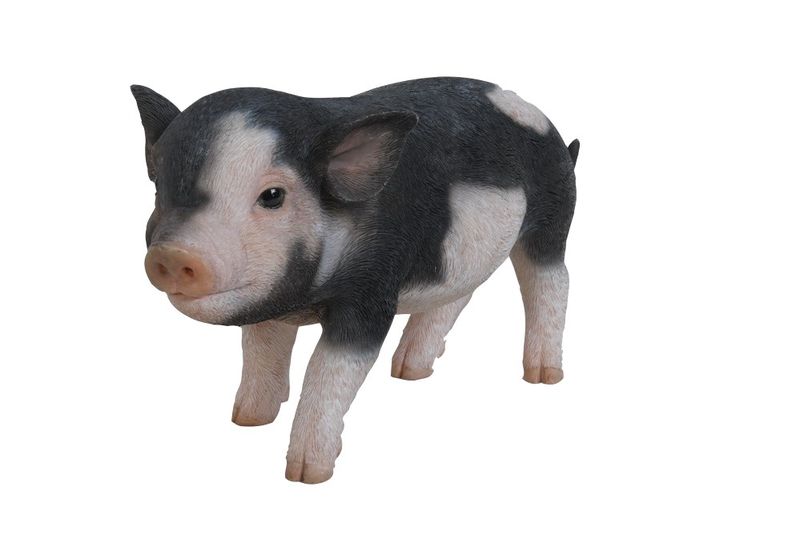 87769-B - BABY PIG PINK AND BLACK STANDING / 5" H