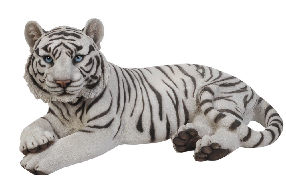 87807-WT - TIGER LAYING DOWN / 13&quot; H