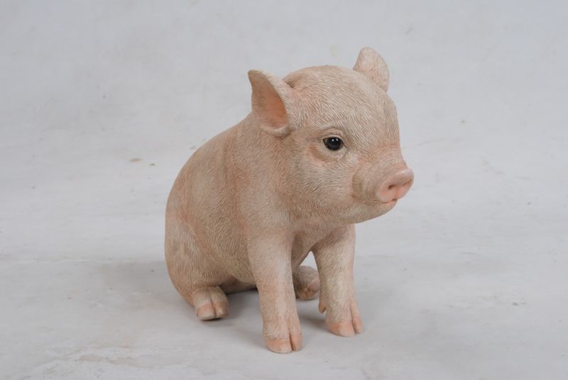 87770-C - BABY PIG PINK SITTING / 6" H