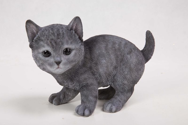 87757-F - RUSSIAN BLUE KITTEN / 5.75&quot; H