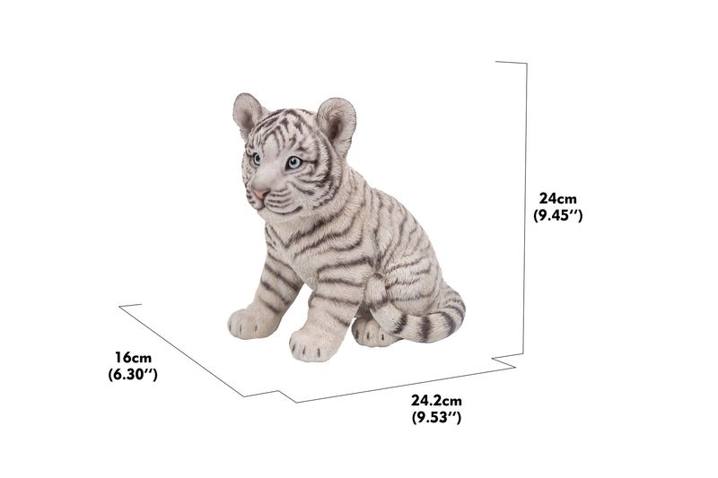 87808-WT-B - TIGER BABY SITTING / 9.45" H