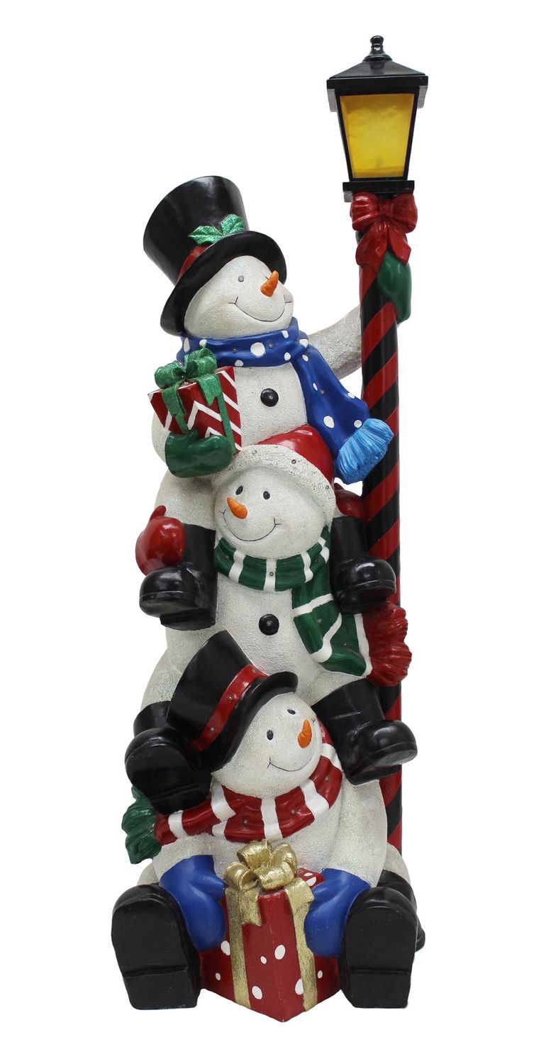 85119 - STACKED SNOWMAN AND LAMP POST