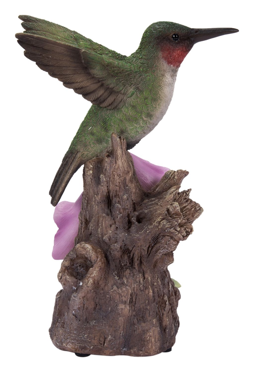 87675-J - MOTION ACTIVATED SINGING HUMMINGBIRD ON FOXGLOVE / 5.91&quot; H