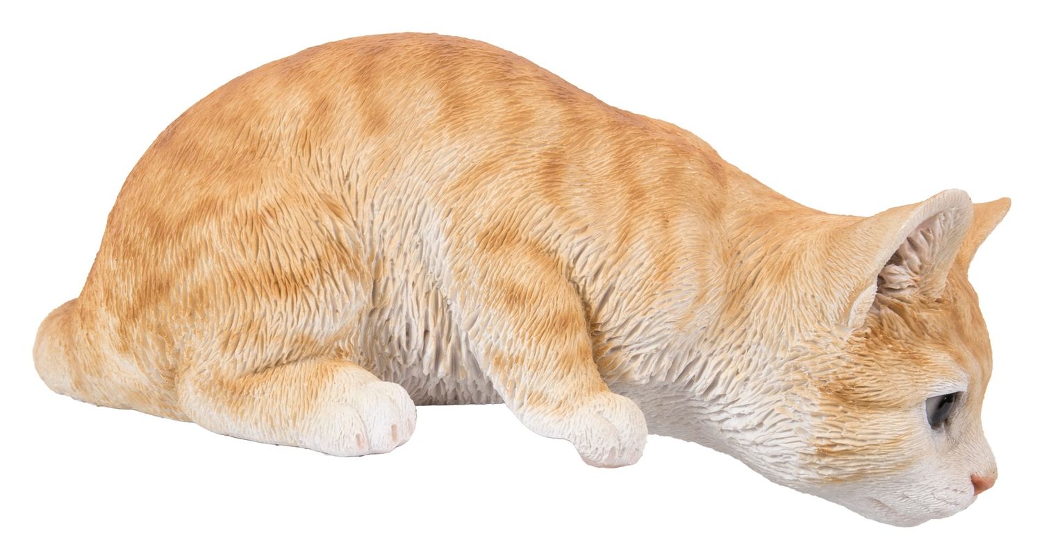 87757-M - CAT LOOKING OVER LEDGE / 4.52&quot; H - ORANGE