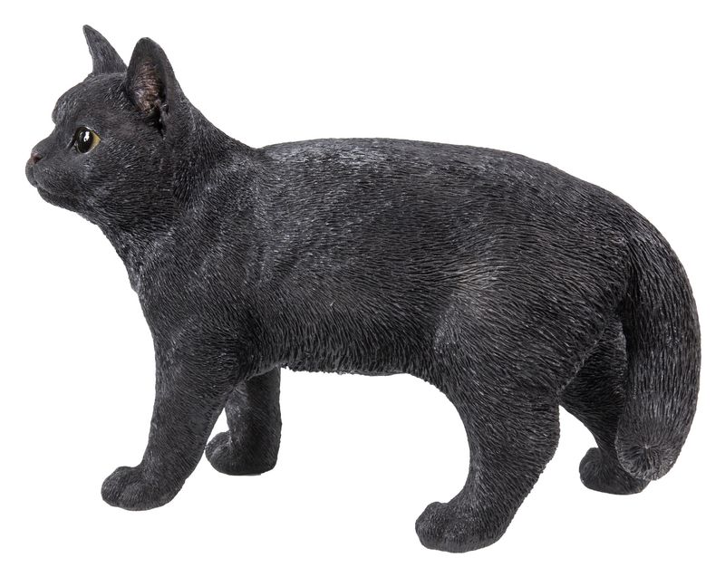 87757-L - CAT WALKING LOOKING LEFT / 11.42" H - BLACK
