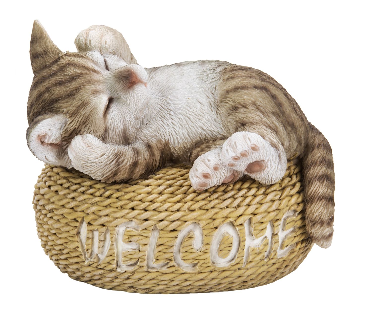 87677-A - CAT W/WELCOME SIGN / 4.72&quot; H