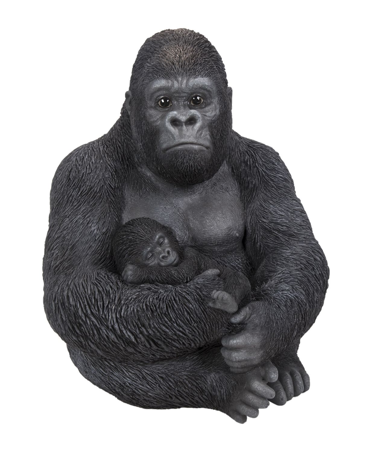 87811-B - GORILLA SITTING WITH BABY / 15.75&quot; H