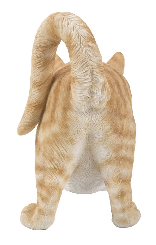 87757-O - TABBY CAT STRETCHING / 9.37" H - ORANGE