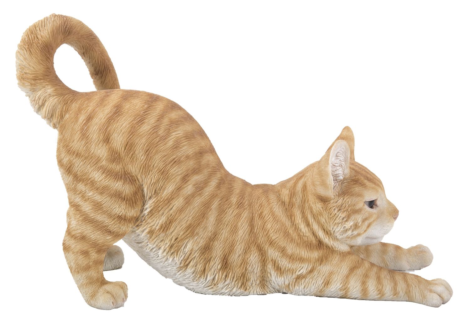 87757-O - TABBY CAT STRETCHING / 9.37&quot; H - ORANGE