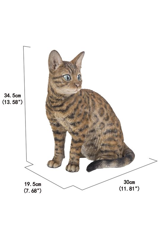 87674 - BENGAL CAT SITTING / 13.58&quot; H
