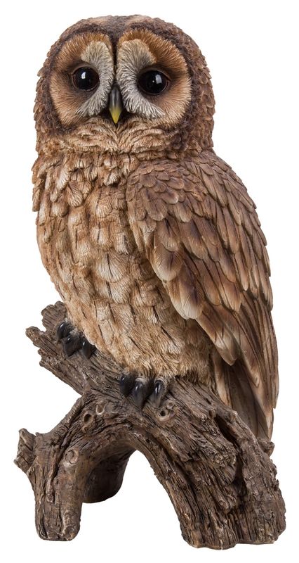 87717-C - BROWN OWL ON STUMP / 12.4&quot; H