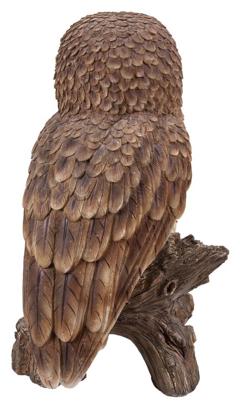 87717-C - BROWN OWL ON STUMP / 12.4" H